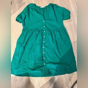 EUC - Loft Green Babydoll Dress
